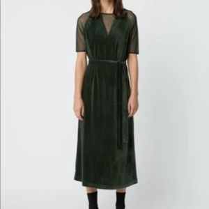 Oak + Fort Velvet Midi Dress